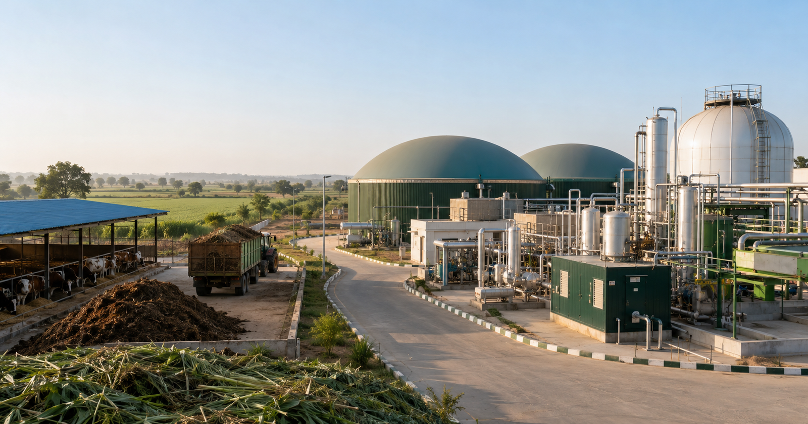 Indian compressed biogas plant supported by the GOBARdhan Scheme 2026